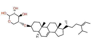 (24Z)-24-Ethyl-5a-cholesta-7,24(28)-dien-3b-ol 3-O-b-D-xylopyranoside